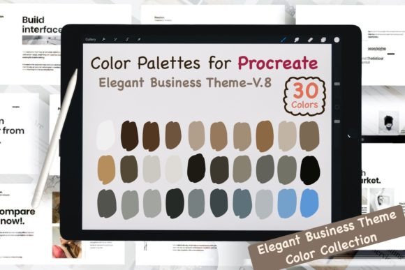 Elevate Your Brand with Elegant Biz V.8 Procreate Palettes