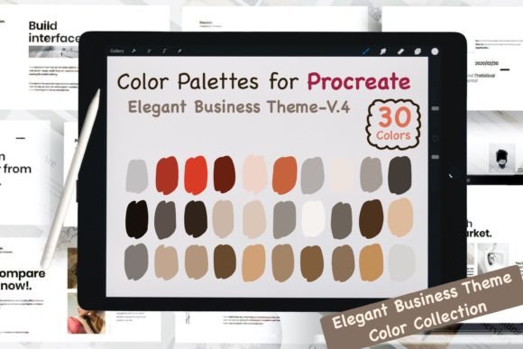 Elevate Your iPad Art with Procreate Color Palettes-Elegant Biz V.4