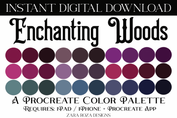 Enchanting Woods Procreate Color Palette: Your Go-To for Nature-Inspired Digital Art