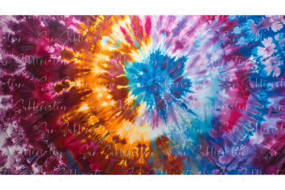 Explosive Tie-Dye Design with Vivid Color Splashes: A Vibrant Asset