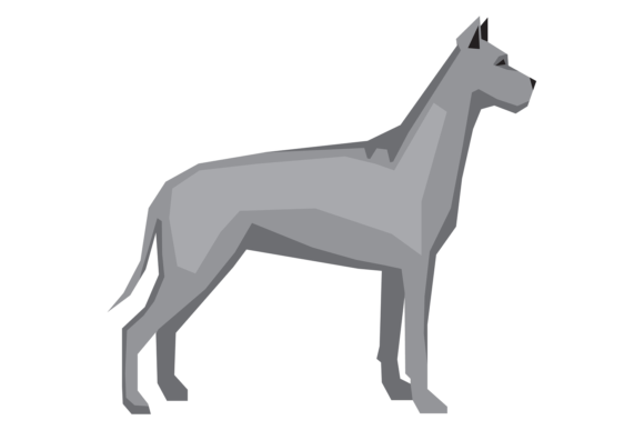 Great Dane Side View: The Iconic Dog Breed Vector for Designers