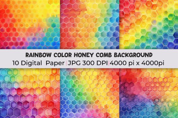 Infuse Energy with Rainbow Honey Comb Backgrounds