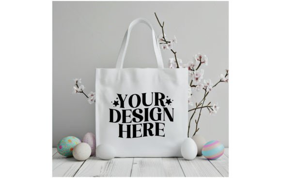Polish Your Easter Designs with a White Tote Bag Mockup