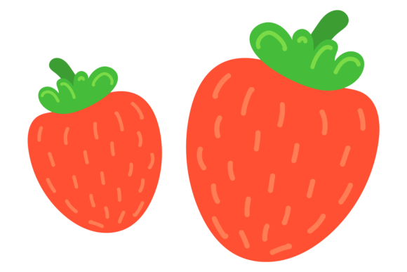 Strawberries Color Icon: Red Juicy Berri Design Asset