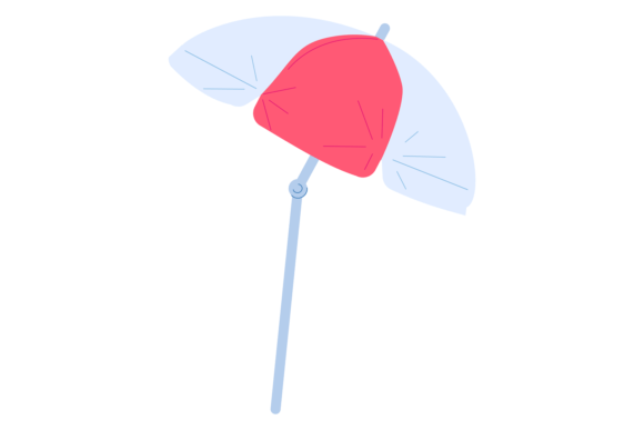 Sunshade Color Icon: Summer Umbrella Font for Designers