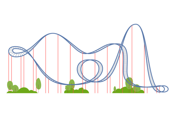 Visualizing Fun: The Amusement Park Ride Color Icon Coaster Asset